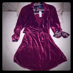 NWT Maeve by Anthropologie Red Velvet Dress 4P